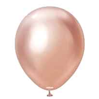 12 İnc Altın Pembe Krom Balon 50 li