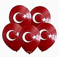 12 İnç Ay Yıldız Baskılı Balon 25 li