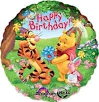 18 İnç Winnie The Pooh Happy Birthday Anagram Folyo Balon