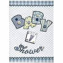 Baby Blu Stitching Davetiye ( 8 Ad )