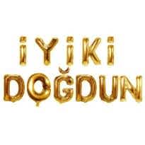 İyiki Doğdun Altın Harf Folyo Balon