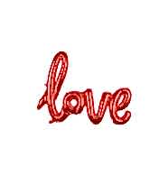 Love Yazı Kırmızı Folyo Balon