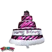 Pasta Şekilli Happy Birthday Folyo Balon