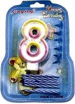Rakam Mum Alternatif 8 Yaş Mavi