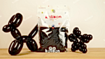 SİYAH SOSİS BALON (260) 100 LÜ (KAL)