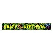 Smiling Safari Happy Birthday Banner