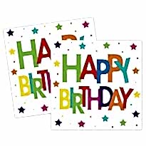Superstar Birthday Baskılı Peçete 33x33 cm ( 16 Ad )