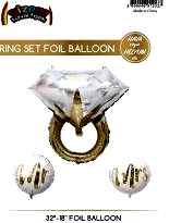 Tek Taş Folyo Balon 3 Lü Seti