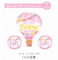 Welcome Baby Kız Folyo Balon